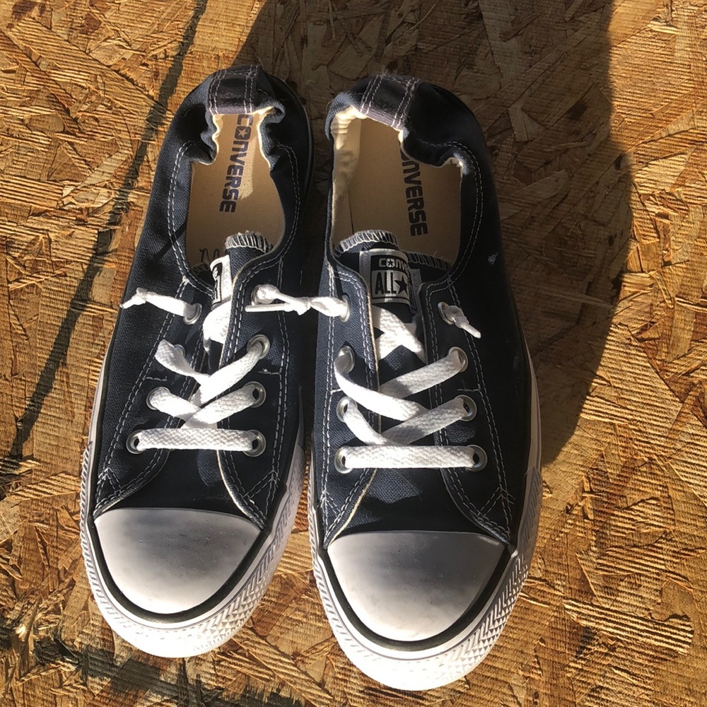 Lightly worn converse slipons.